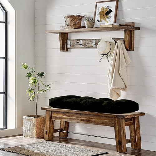 Miniatura 7 de downluxe Cojín de banco de interior para muebles de interior, cojín de asiento de banco de espuma viscoelástica texturizada antideslizante, 36 x 14