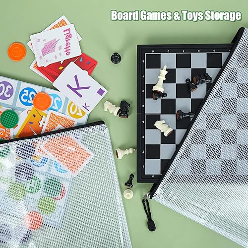 Miniatura 7 de EOOUT 28 bolsas de malla con cremallera, bolsas negras con cremallera de 10 x 14 pulgadas para organizar el almacenamiento, bolsa impermeable para