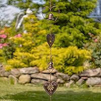 Vista 11 de Zaer Ltd. Cadenas de lluvia colgantes ornamentadas (acabado de bronce, colmenas de abejorros)