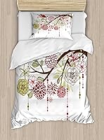 Vista 135 de Ambesonne Juego de funda de edredón de baloncesto, silueta de jugador de baloncesto, promoción de campeonato de competencia de atleta, juego de ropa