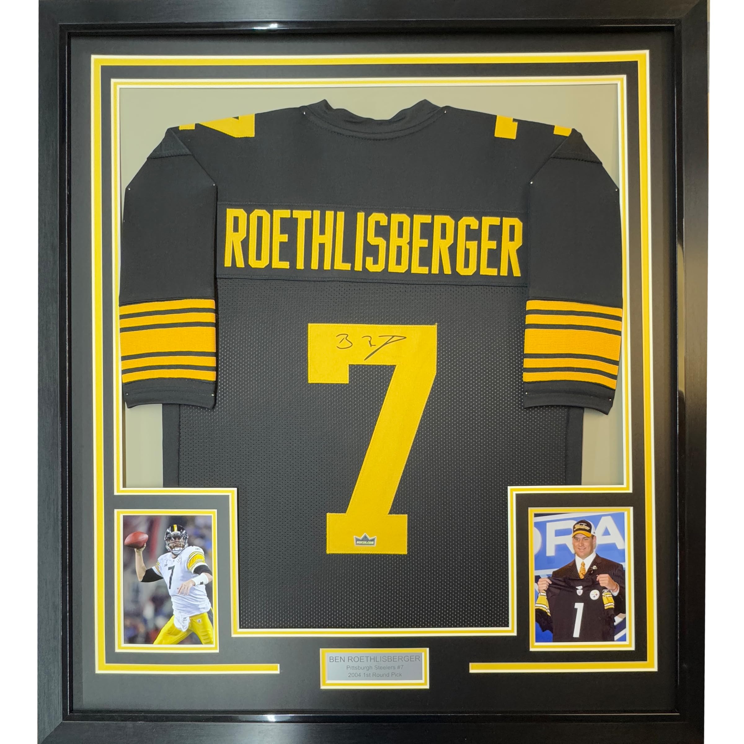 Framed Facsimile Autographed Ben Roethlisberger 35x39 Pittsburgh