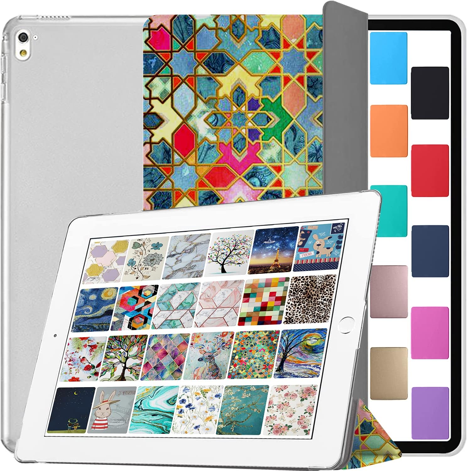 DuraSafe Cases for iPad Pro 9.7 inch 2016 Case A1673 MLMP2LL/A MM172LL/A MLMN2LL/A MLMQ2LL/A A1674 A1675 MLMW2LL/A MLMX2LL/A MM192LL/A MLMV2LL/A MLN02LL/A MLMY2LL/A MLN12LL/A MLPY2LL/A - Damask