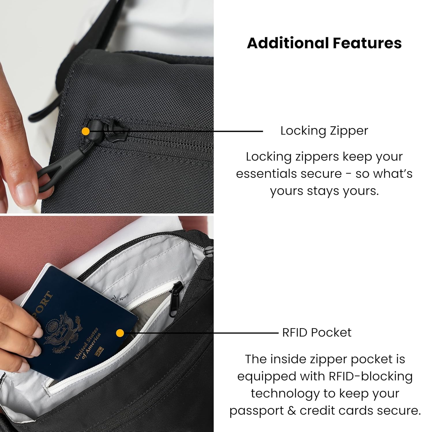 Sherpani Milli, Nylon Flap Crossbody Purse, Medium Shoulder Bag, Travel Crossbody Bags for Women, RFID Protection - Image 6