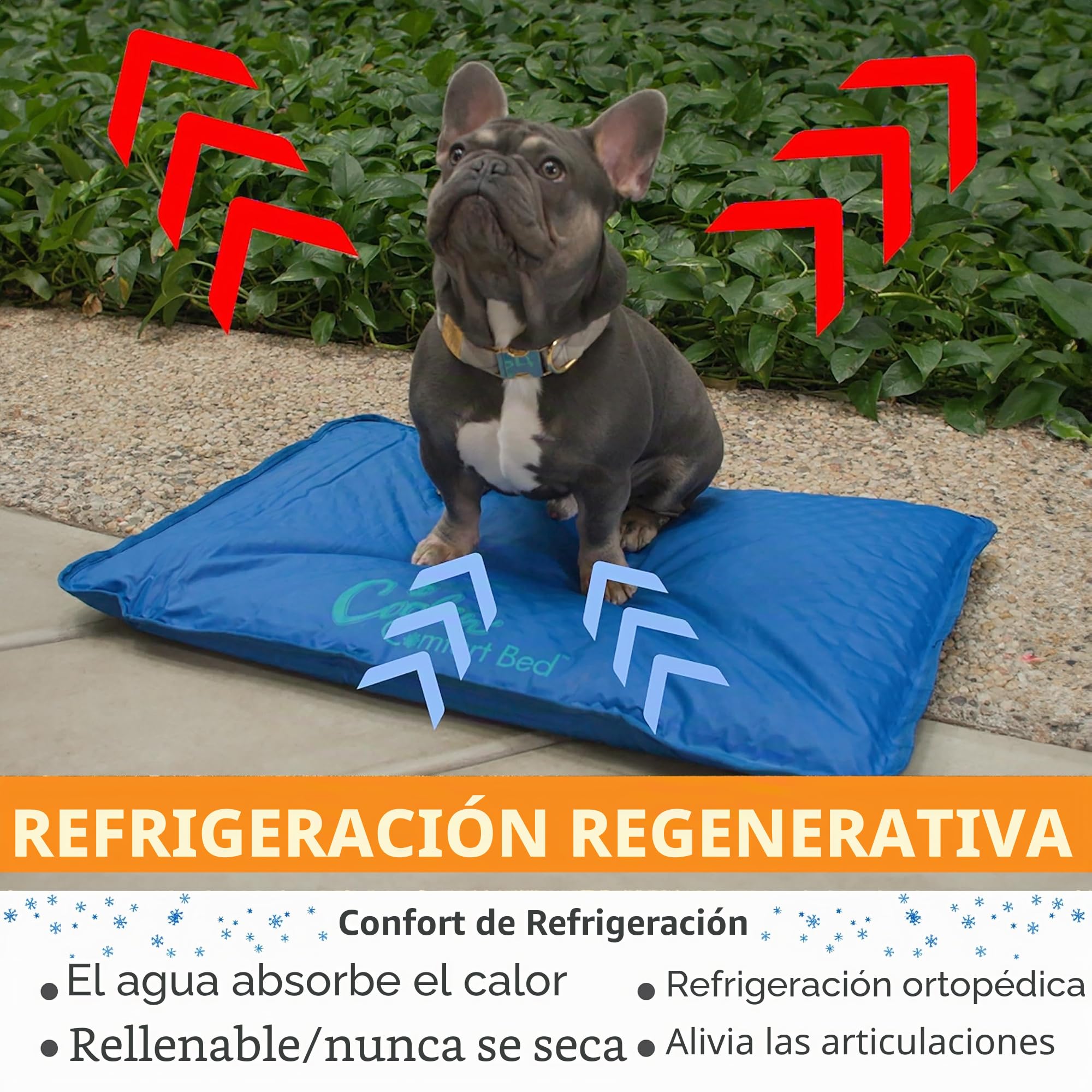 K&H Manufacturing K&H Mascotas | Cama refrigerada para Perros y Gatos | Azul | Grande