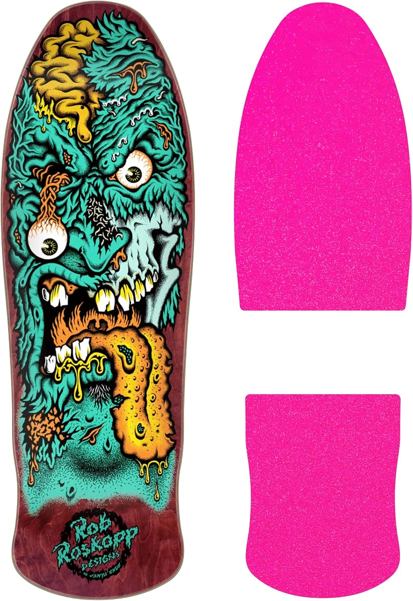 Die-Cut Style Skateboard Grip Tape for Santa Cruz Roskopp Face Two Reissue (Pink)