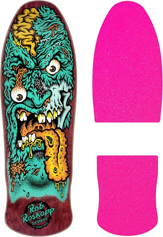Die-Cut Style Skateboard Grip Tape for Santa Cruz Roskopp Face Two Reissue (Pink)