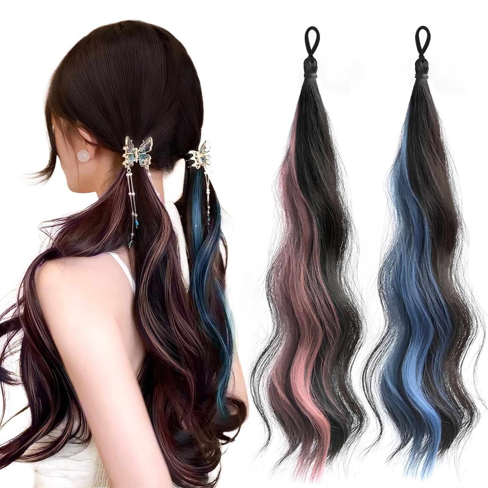 Amazon.co.jp: Chisafly エクステ 子供 ヘアエクステ ポニーテール 