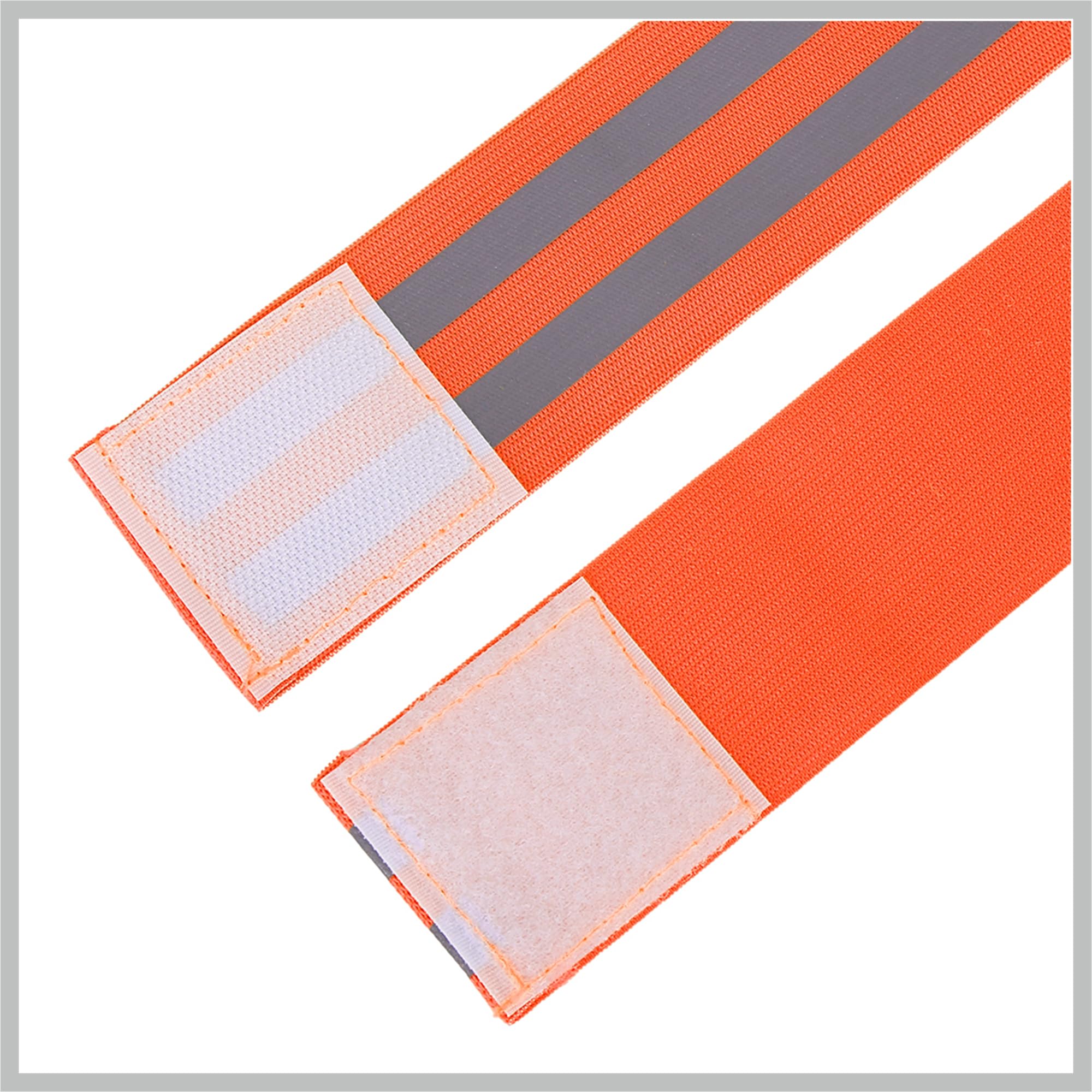 Lot de 8 bandes réfléchissantes pour bras - Haute visibilité - Pour cyclisme de nuit - Orange
