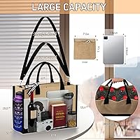 Vista 6 de Bolsas de mano con monograma para mujer, bolsa de maquillaje, regalos de cumpleaños para mamá, regalos de dama de honor, bolsas de regalo