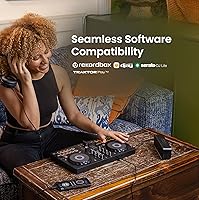 Vista 7 de Pioneer DJ AlphaTheta DDJ-FLX2 Paquete de controlador DJ compacto de 2 canales con estuche, cable para instrumentos y paño de pulido Austin Bazaar