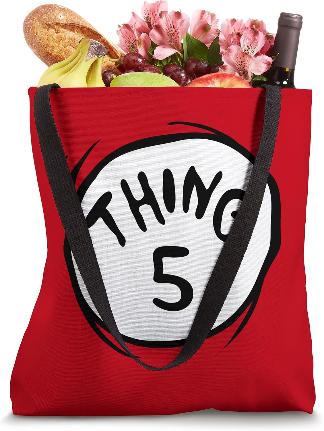 Dr. Seuss Thing 5 Emblem Colour Option Tote Bag