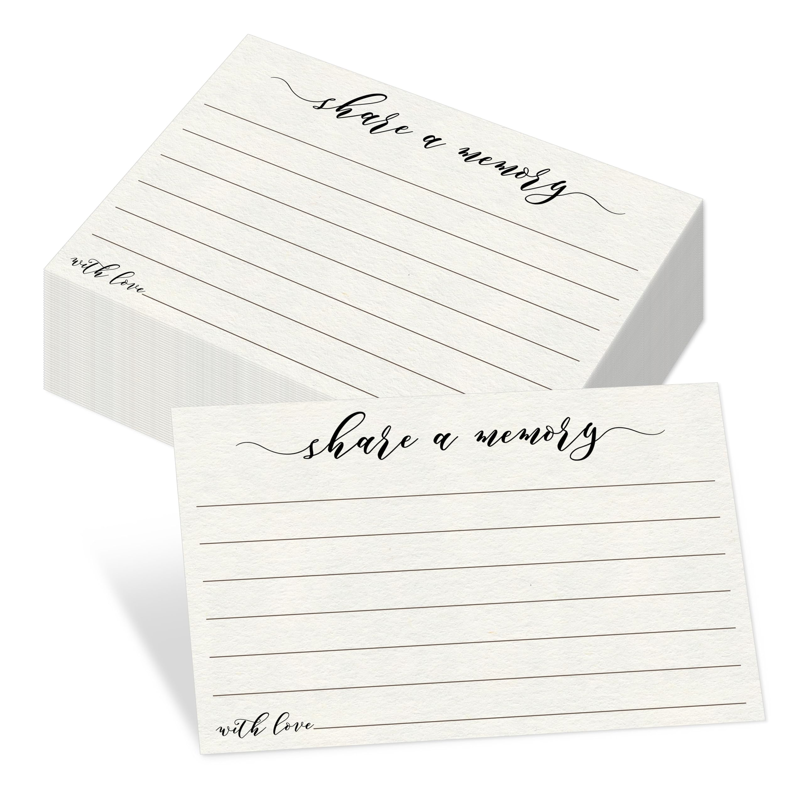 55 PCS Share A Memory Cards, Memory Card Keepsakes for Celebration of Life, Birthday, Anniversary, Memorial, Funeral, Graduation, Bridal Shower Game, Going-Away Party