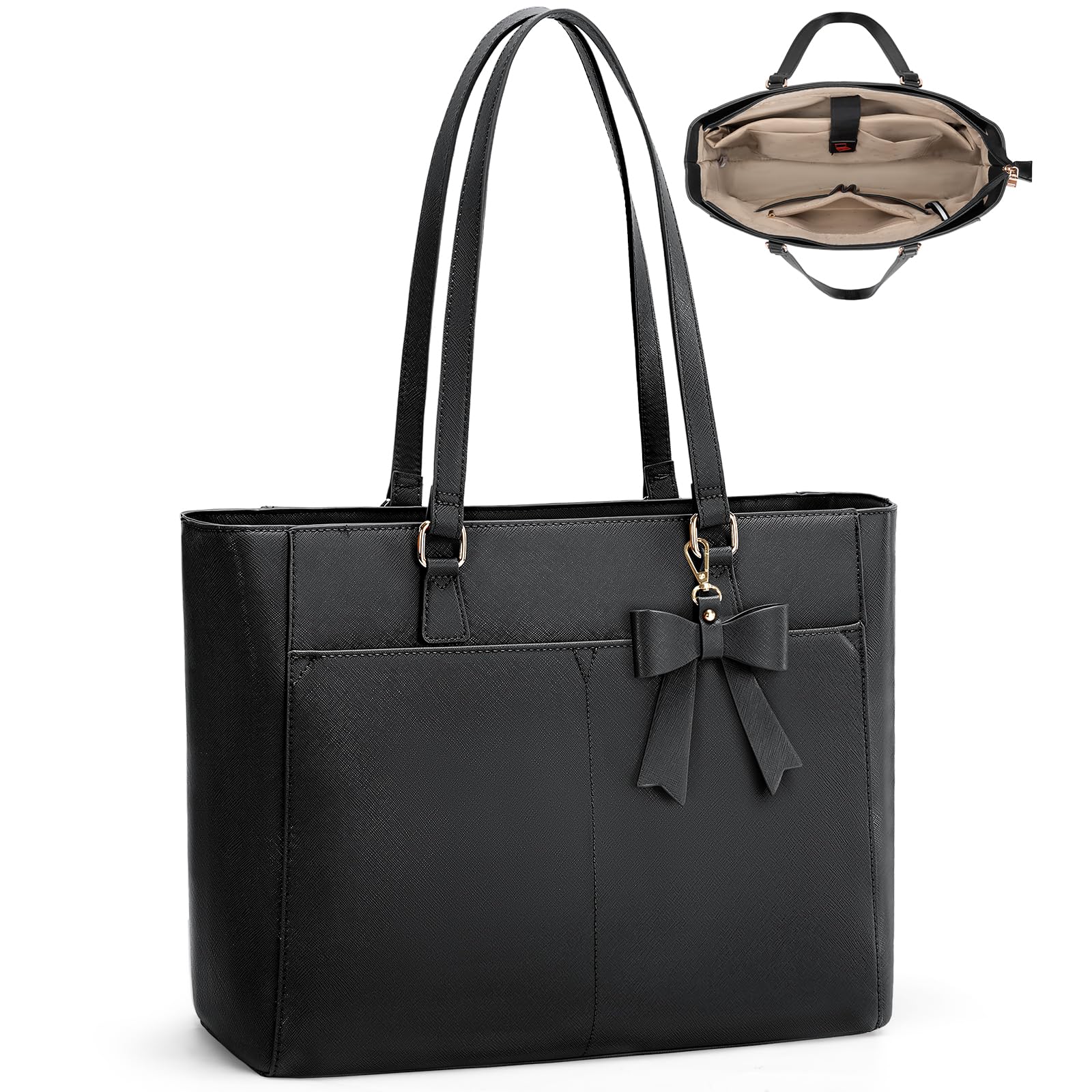 RAINSMORE Borsa Donna Grande Borsa per Laptop da 15,6 Pollici