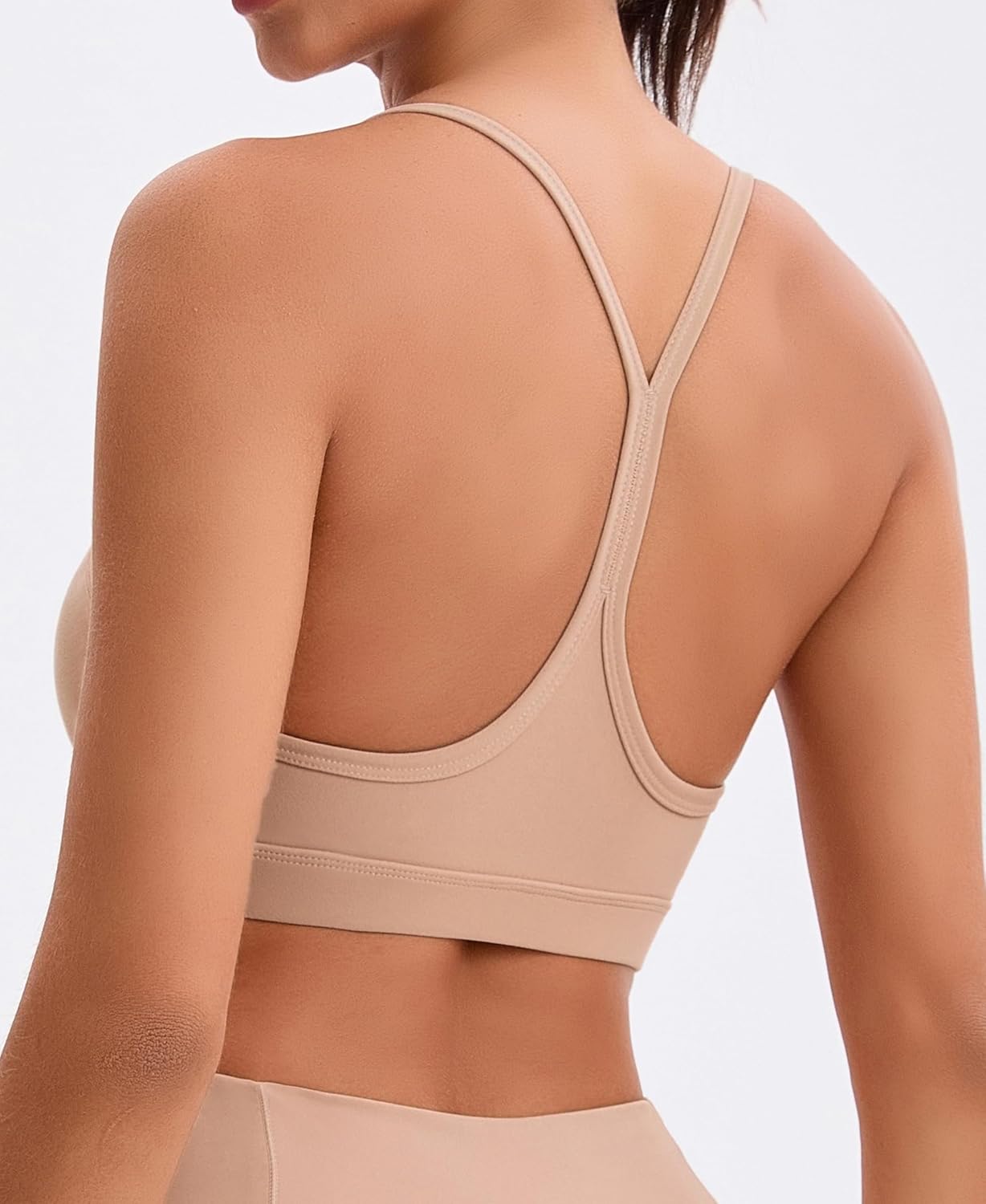 Women’s Sports Bras Y Back Racerback Removable Padded Strap Yoga Bras Low Impact Workout Top