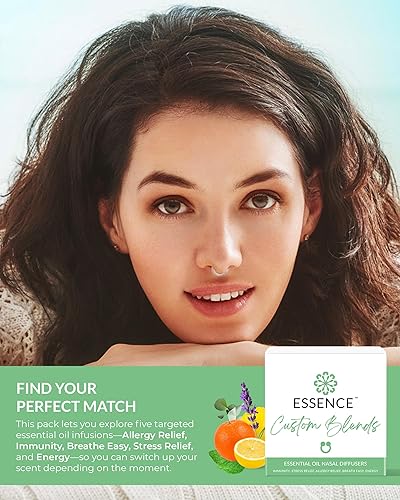 Vista 16 de Essence - Anillo difusor nasal de aceite esencial, paquete de inhaladores nasales de silicona (Create It)