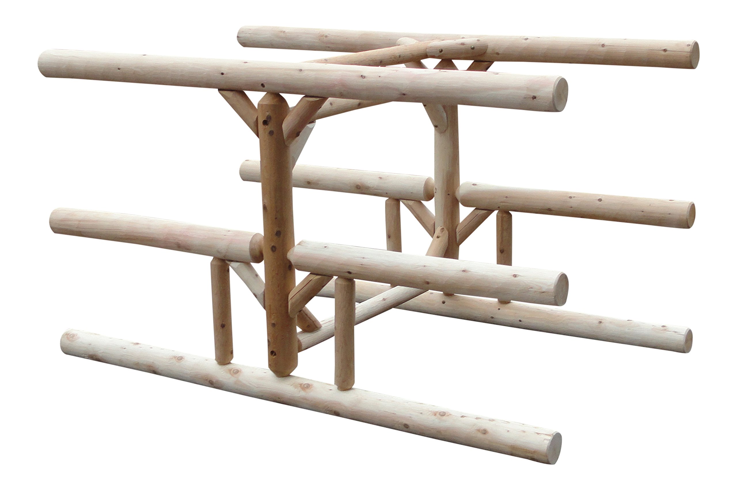 Log Kayak Rack - 5-Place 1 Paddle Boat + 2 Canoe + 2 Kayak/SUP Log Rack, Garage Storage, Kayak Storage Rack, Canoe Boat, SUP Paddle Board, Kayak Stand, Storage Organizer, Surfboard Rack (Canyon Brown)