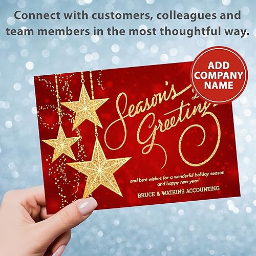 Miniatura 2 de Let's Make Memories Starlight Starbright - Tarjeta de vacaciones de negocios personalizada de 5 x 7 pulgadas, calidad premium (tarjetas de Navidad