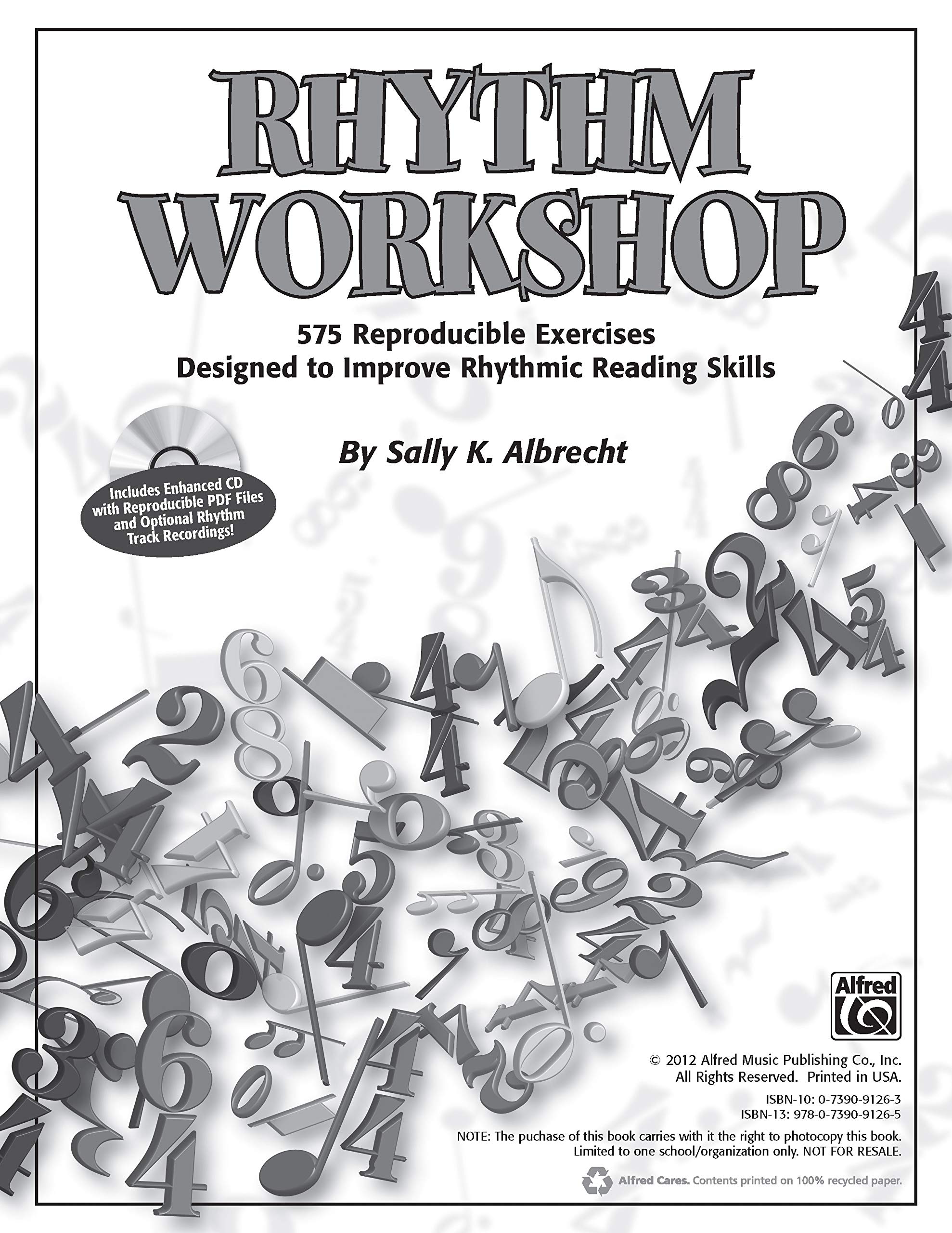 Rhythm Workshop: 575 Reproducible Exercises Designed to Improve Rhythmic Reading Skills, Comb Bound Book & CD