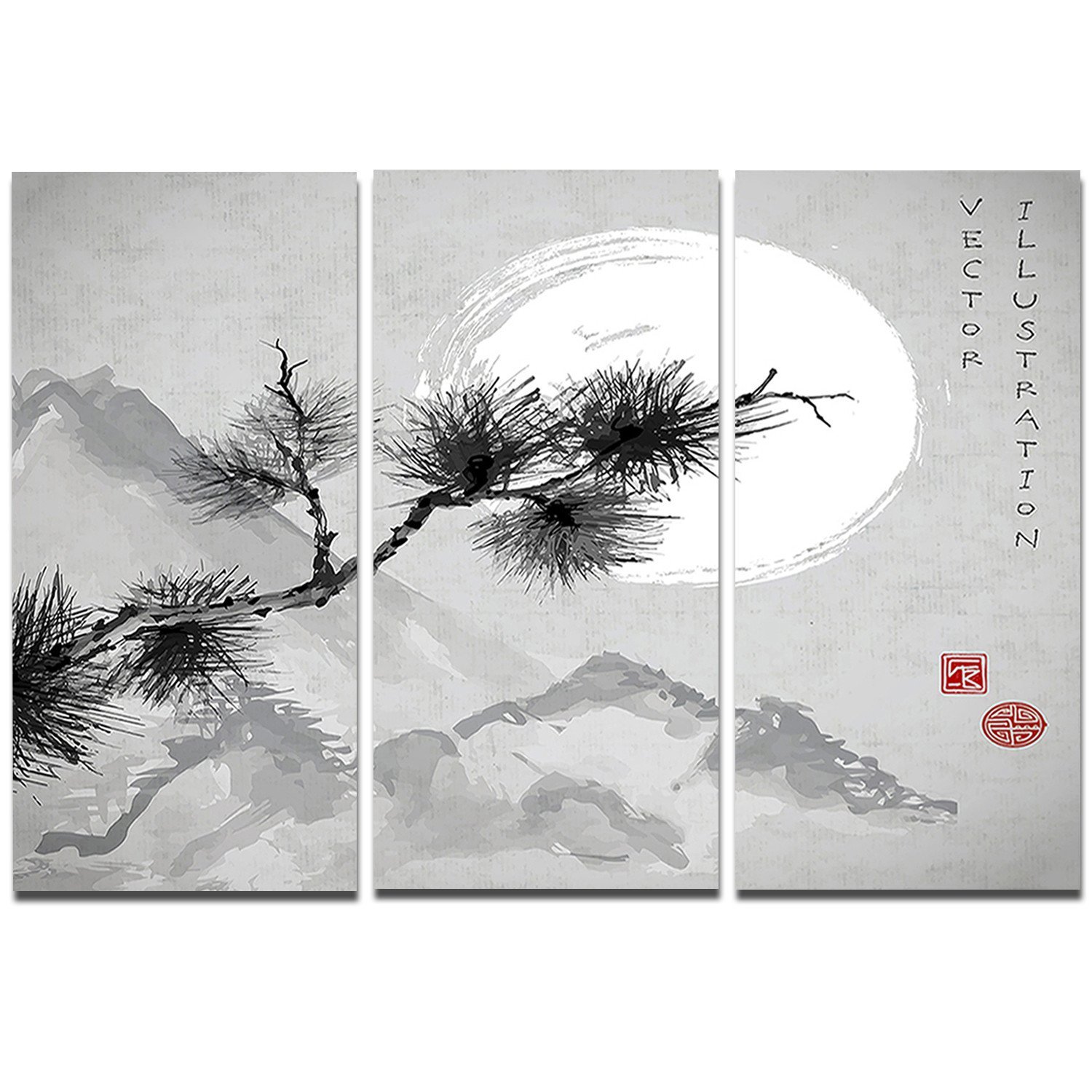 Japanese Pine Wall Art Pine Trees By Hasegawa Tohaku Canvas Print