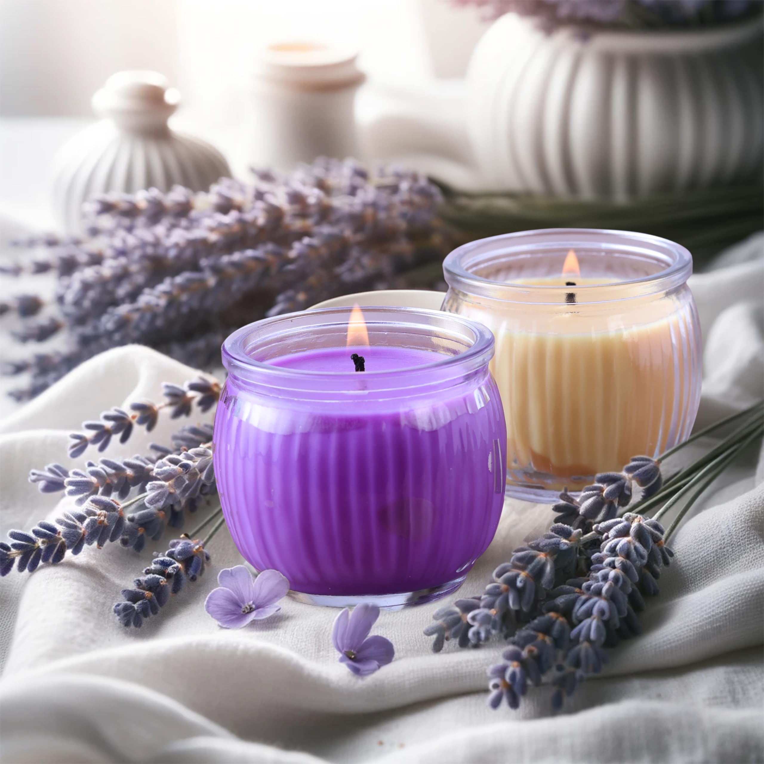 Iris Homefragrances Swirl Jar Candle- Pak of 2- Fragrance Mango Sorbet and Lavender-image-35