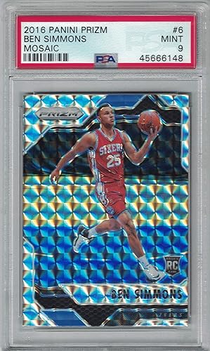 PSA Mint 9 2016 Panini Prizm Ben Simmons Mosaic Rookie Card