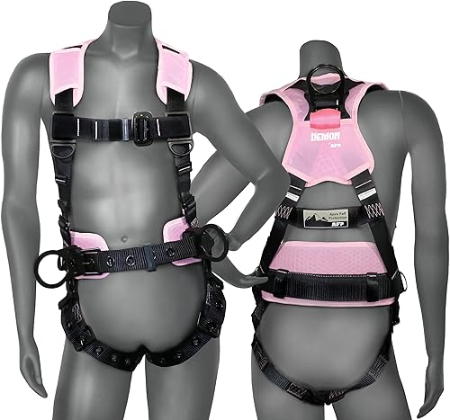 Vista 32 de AFP Demon - Cómodo arnés de protección contra caídas - Arnés de seguridad de cuerpo completo OSHA/ANSI PPE para trabajos de construcción