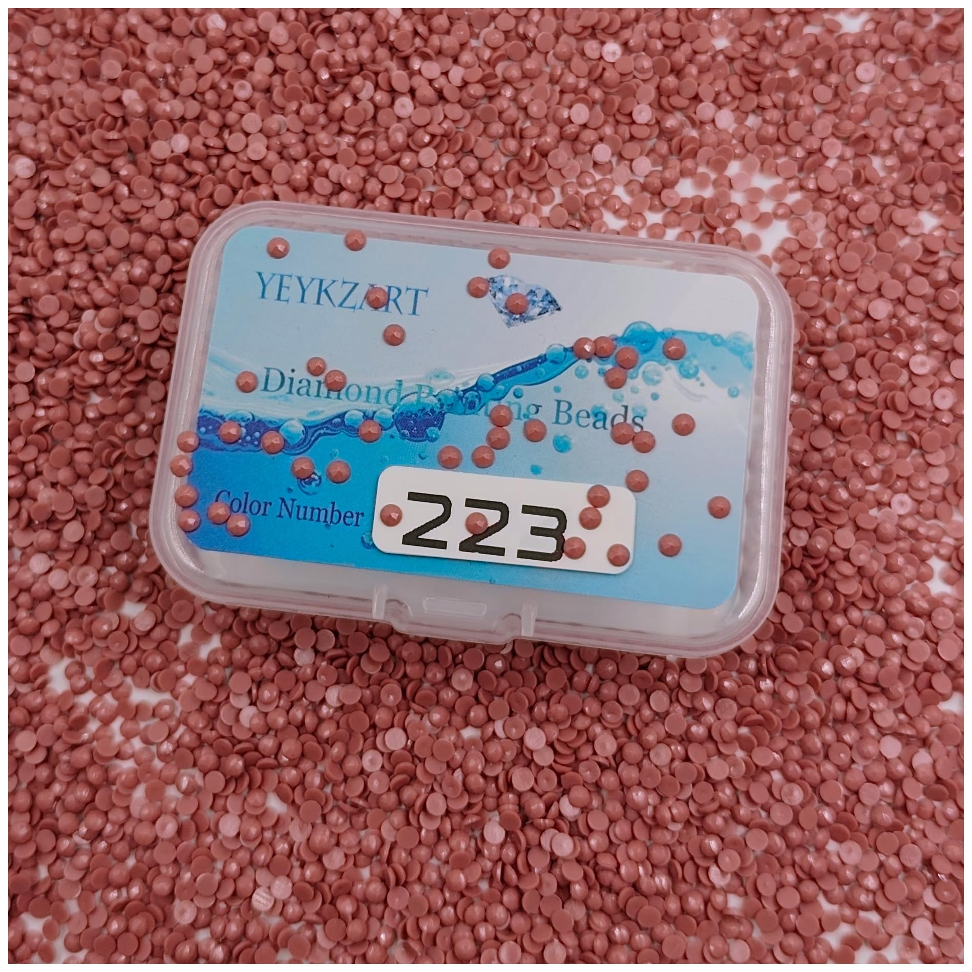 YEYKZART 223 Diamond Painting Replacement Round Diamonds Beads Rhinestones Accessories for Diamond Art Missing Color 3500 PCS — image 1