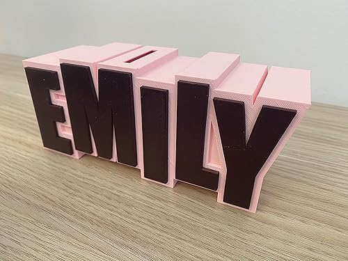 Miniatura 4 de Personalized Piggy Bank  Two Colors Money Box  Custom Name Piggy Bank  Kid Gift  Best 3D Printed Products