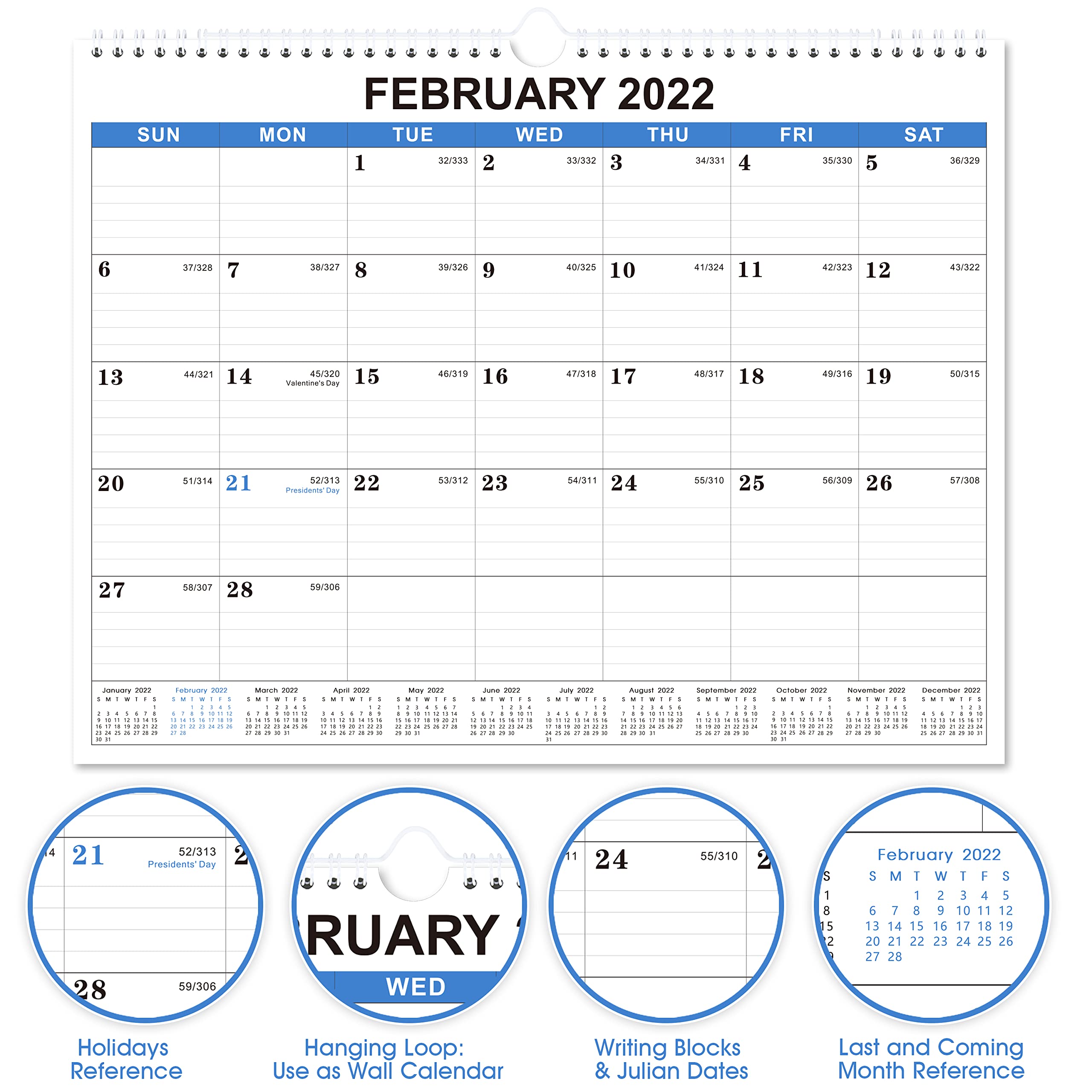 2022 Calendar 2022 Wall Calendar Start in JAN 2022, JAN