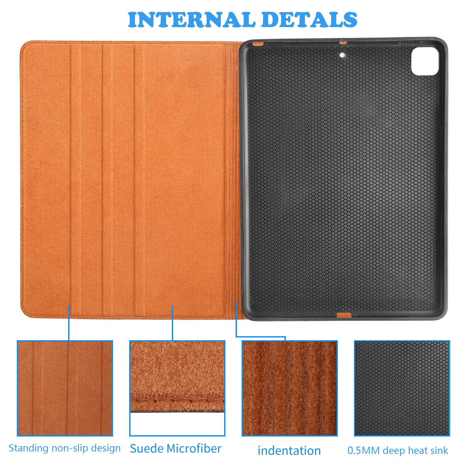 Gexmil Leather Case For IPad Pro 11 Inch M4 2024 - Magnetic Folio With Pencil Holder