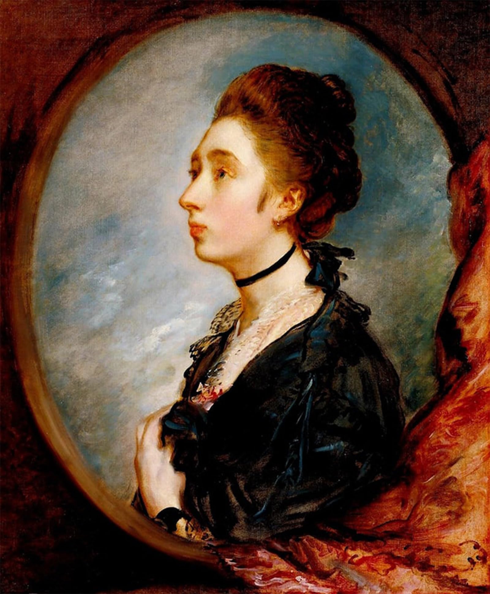 ARTXLXXBN Famous Painting Art Wall Decor Abstract Art Picture the Artist’s Daughter Margaret by Thomas Gainsborough Animal Pictures for Home Decor 60x90cm