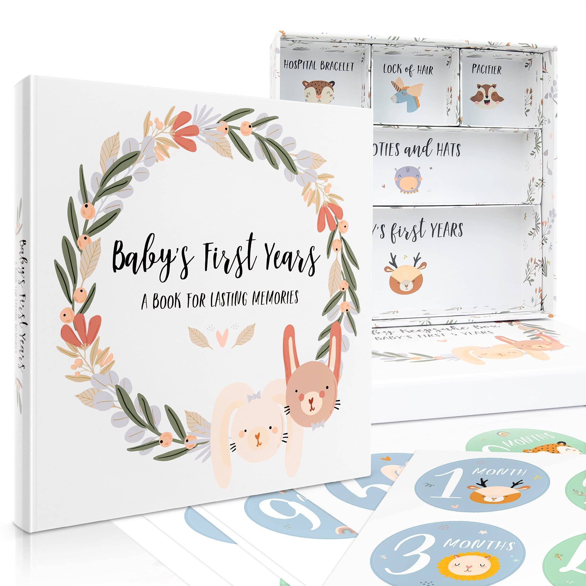 Buy Adorable Baby Memory Book with Keepsake Boxes and Stickers