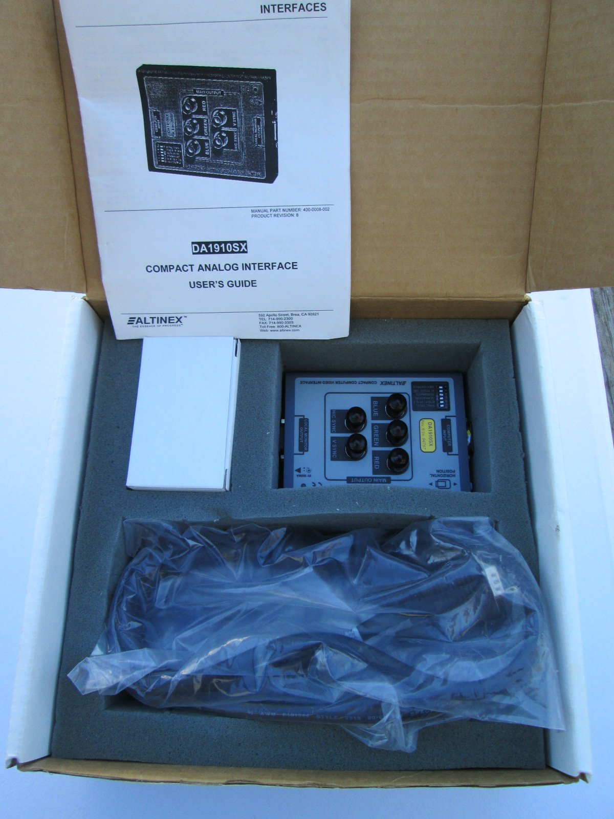 DA1910SX Compact Analog VGA Interface Pack