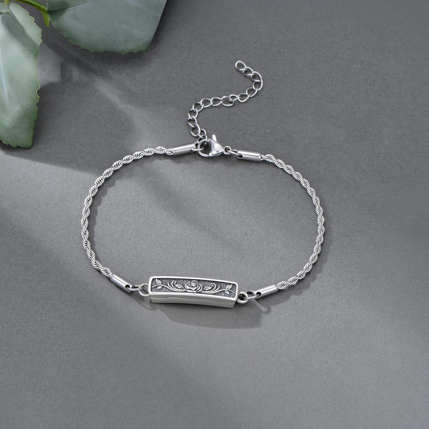 Urn Bracelet for Ashes for Women 925 Sterling Silver Bar Cremation Bracelet Cremation Memorial Keepsake Jewelry Gifts for A Loss of Loved Ones - Image 2