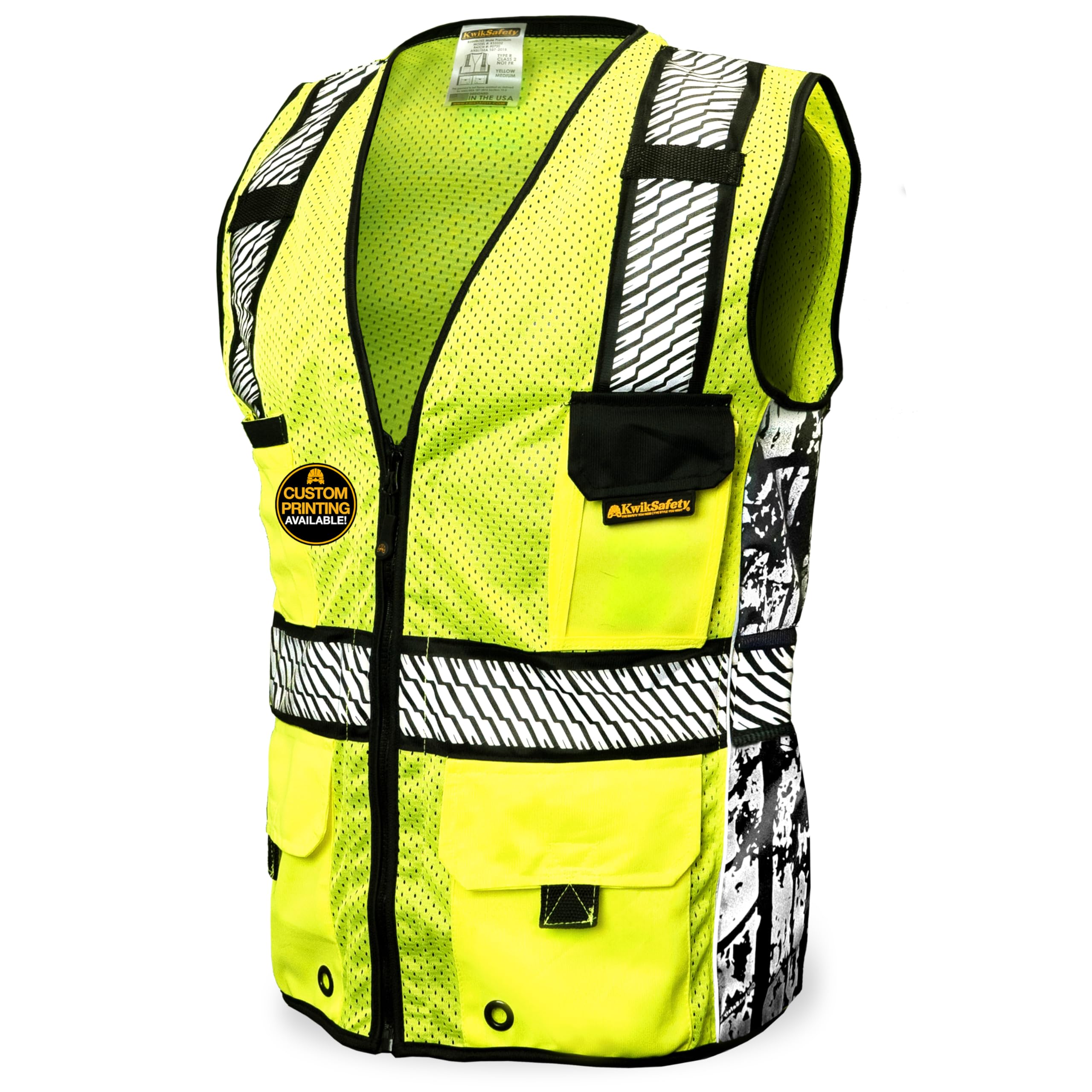KwikSafety - Charlotte, NC - RoadBOSS Econ & Premium Safety Vest Class 2 Reflective Vest ANSI OSHA Safety Vest for Men