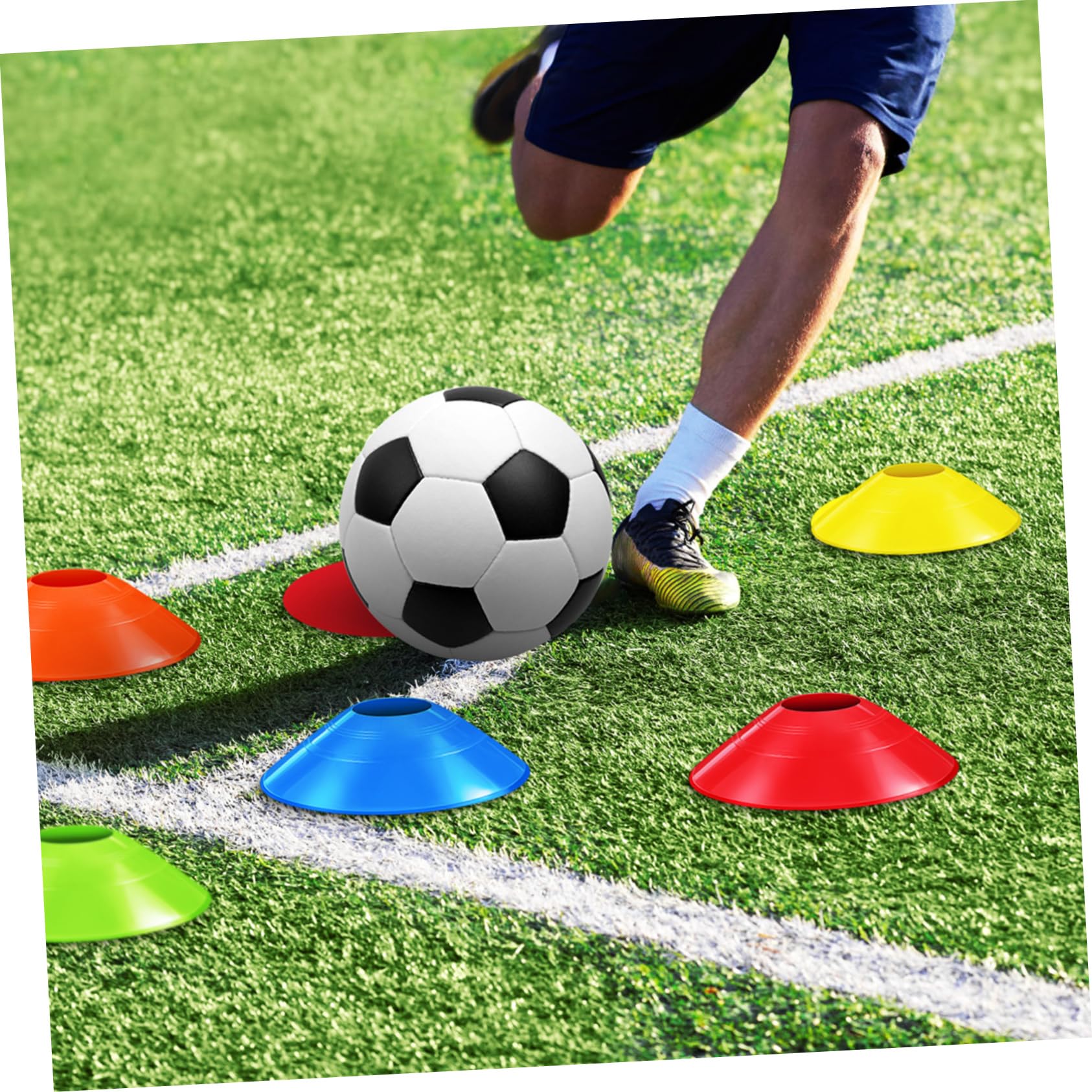 Abaodam 30 Piezas Conos de Entrenamiento de Fútbol Brillantes con Bolsa de Transporte para la Agilidad Prácticas de Baloncesto y Fútbol