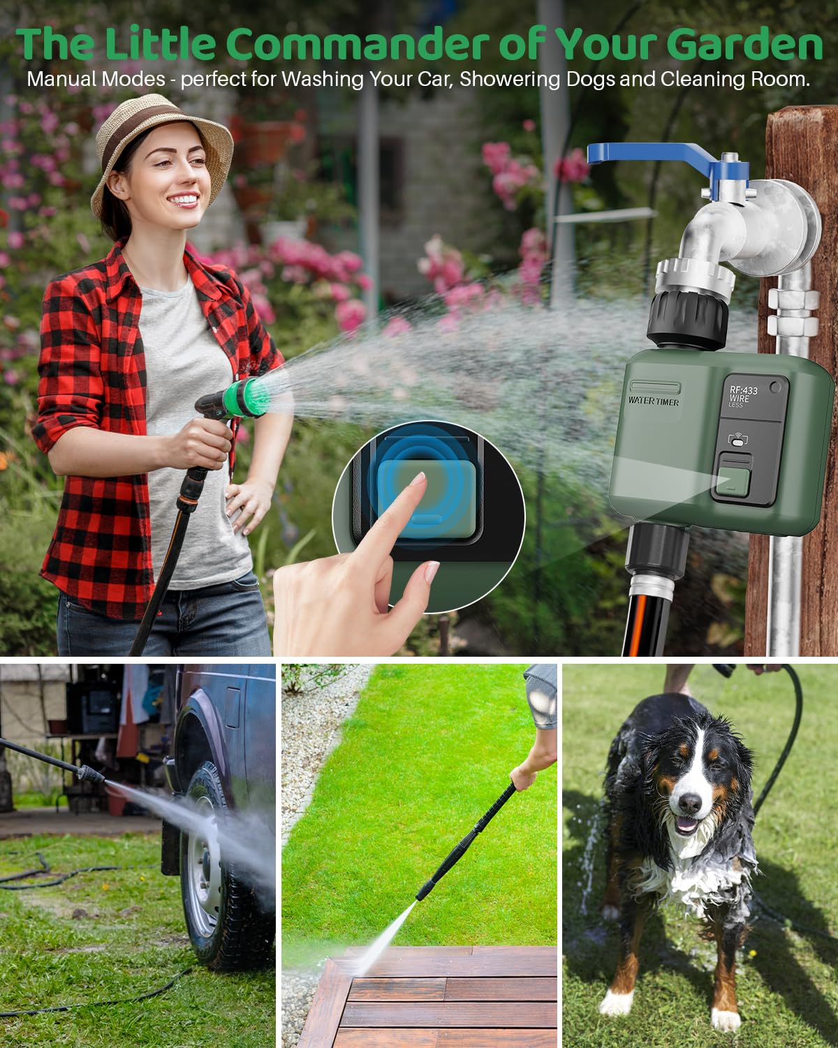 Programmateur d'Arrosage Intelligent RF433 WiFi 1 Voie pour Jardin