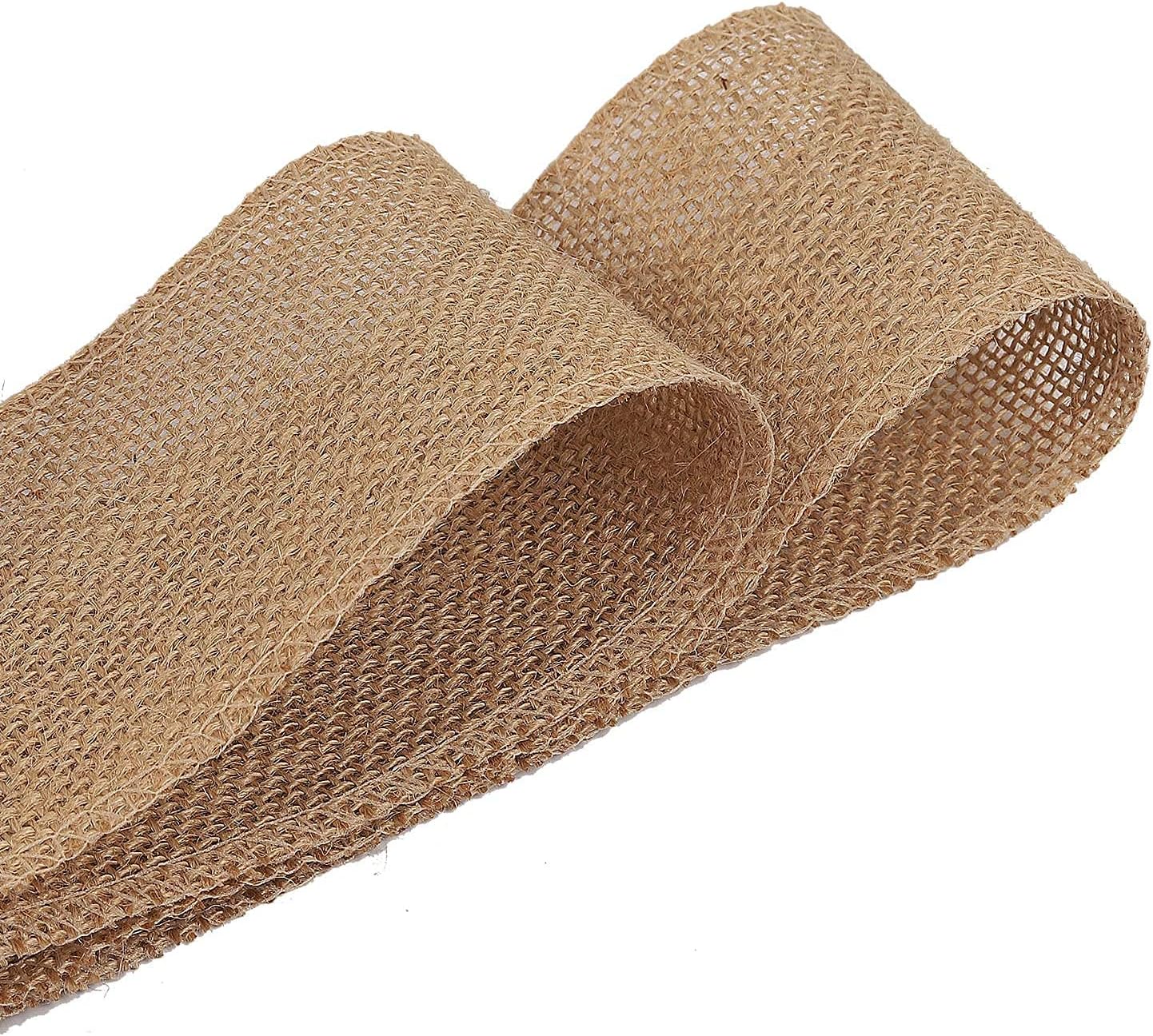 AK Trading CO. 2-Inches Wide Natural Jute Burlap Fabric Rolls - 100 Yards