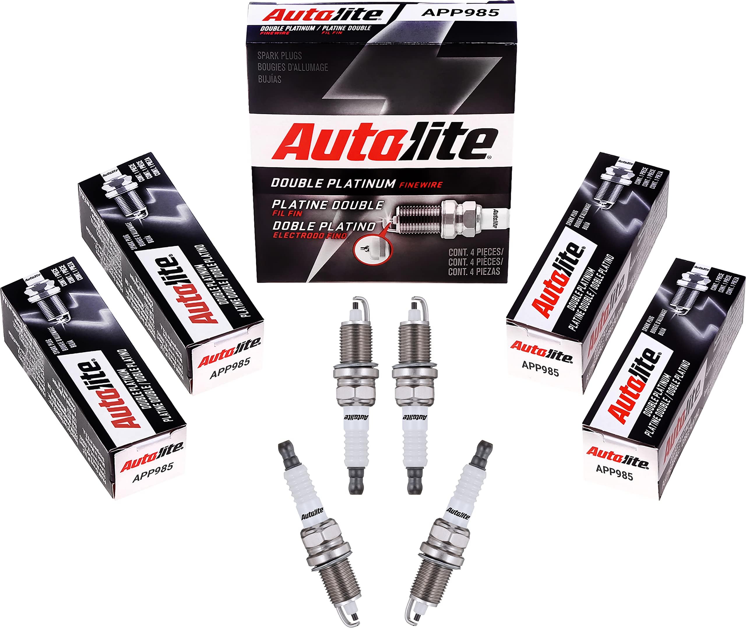 Autolite APP985 Double Platinum Automotive Replacement Spark Plug (1 Pack)