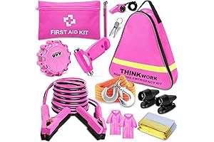 THINKWORK Car Emergency Kit for Teen Girls and Lady Drivers