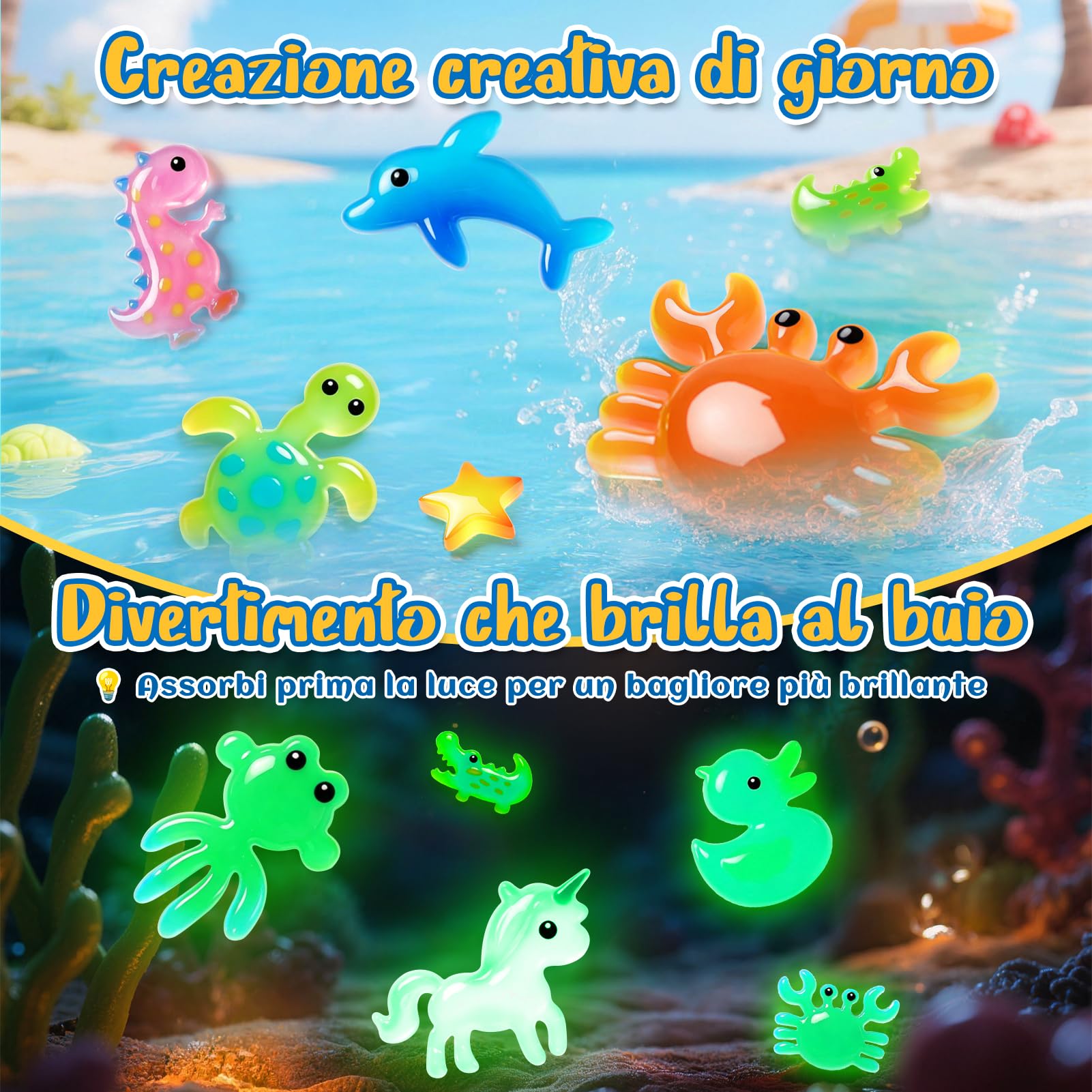 Acqua Gel Set Creativo, Giochi Creativi Bambina 4 5 6 7 8 9 Anni Gel Magico Acqua per Bambini 5 6 7 8 Anni Magic Jelly Set Colori per Bambini Regalo Bambina 4-12 Anni Lavoretti Creativi per Bambino