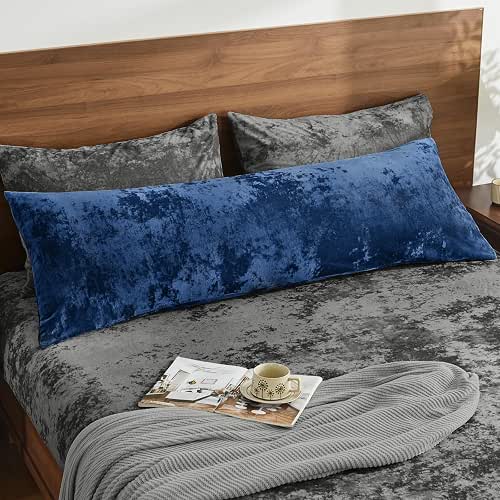 BEDELITE Velvet Body Pillow Cover with Zipper, Soft and Plush