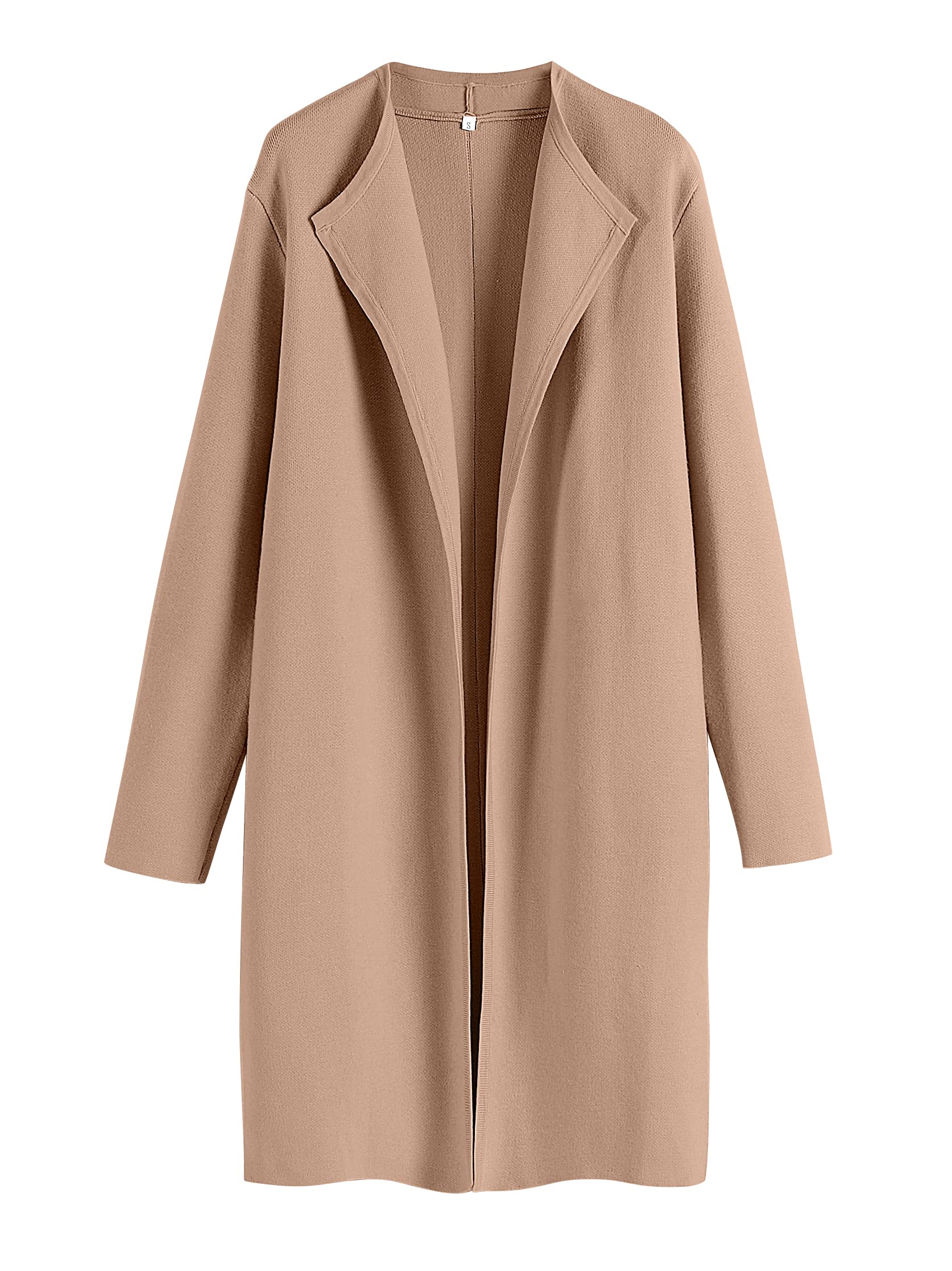 ANRABESSWomen's Long Cardigans Sweater 2025 Fall Dressy Casual Lapel Knit Warm Trench Coatigan Oversized Blazer Jacket Coat