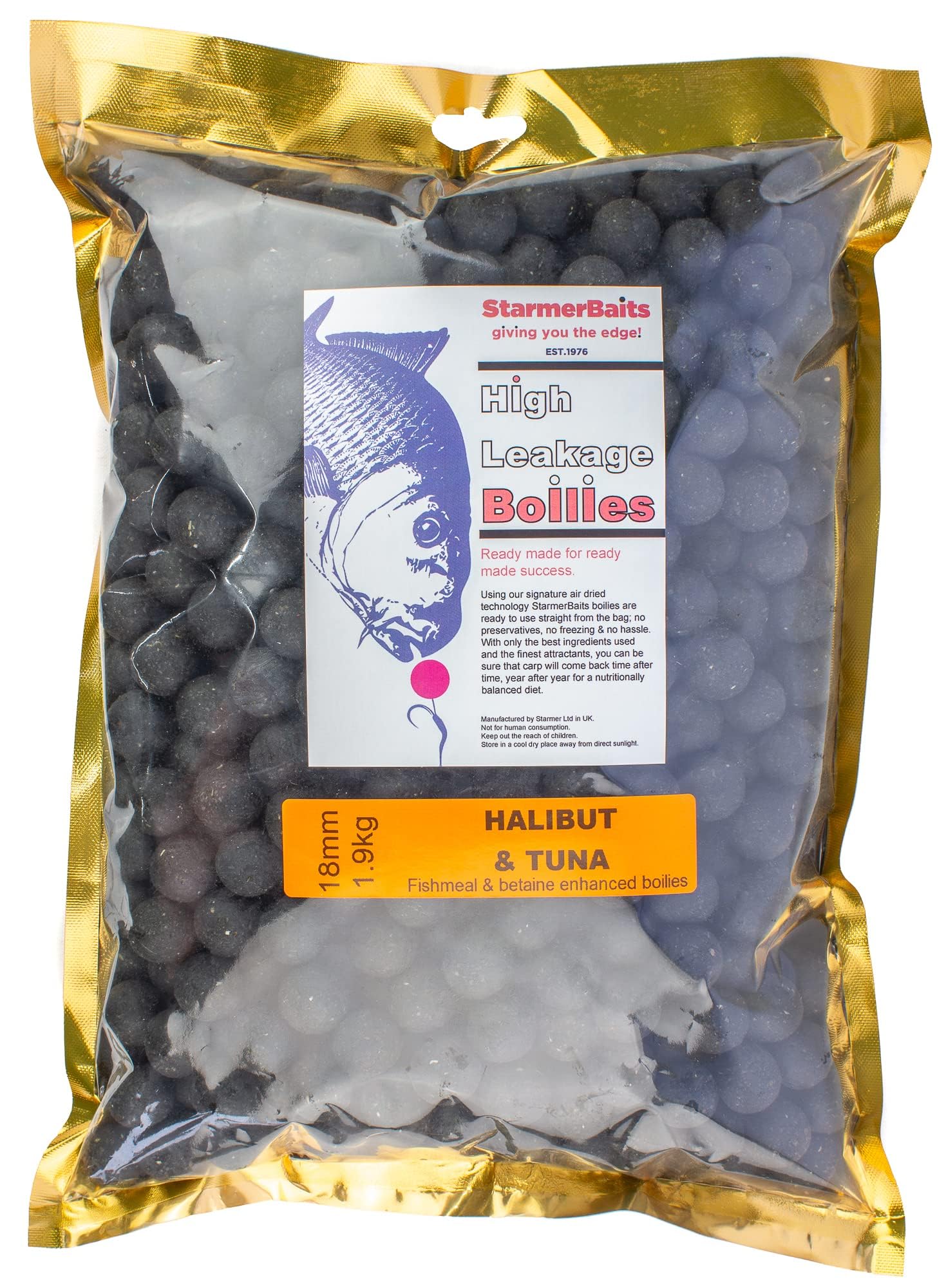 STARMER BAITS GIVING YOU THE EDGE! EST. 1976 boilies/HALIBUT & TUNA / 18mm / 1.9kg