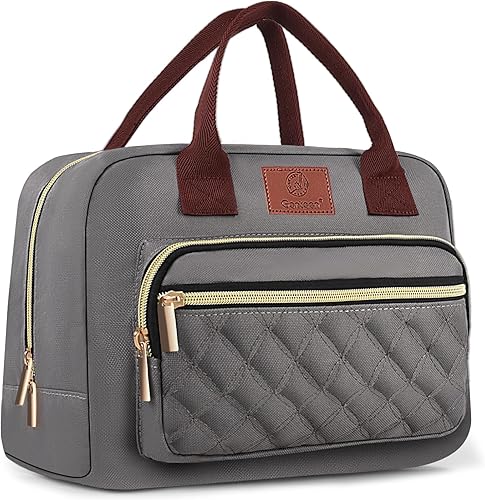 Miniatura 11 de Genteen Lonchera para mujeres, niñas y adolescentes, loncheras aisladas para adultos, reutilizables, lindas bolsas de almuerzo para el trabajo,