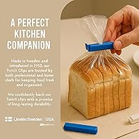 Vista 7 de LINDEN SWEDEN Twixit! Juego de 15 clips para bolsa, mantiene los alimentos frescos, evita derrames, ideal para almacenamiento y organización, apto