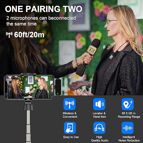 Miniatura 2 de Micrófono inalámbrico para iPhone, micrófono de clip - Mini micrófono para grabación, YouTube, Tiktok