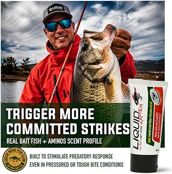 Liquid Mayhem Garlic Crawfish Attractant Gel 60 ml / 2 oz 60 Uses Real Garlic Crawfish Bait & Aminos | UV-Enhanced Long-Lasting Gel All Lure Types
