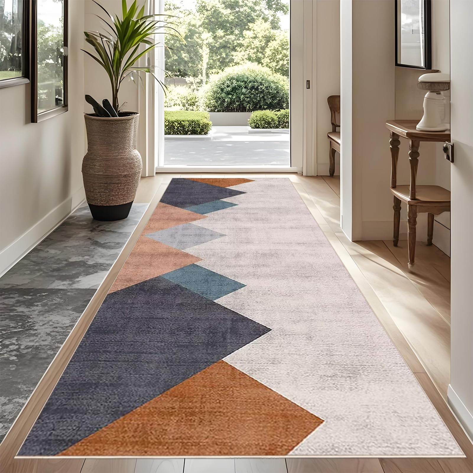 YUEAENK Long Runner Rugs for Hallway Non-Slip 70 x 300 cm Hallway Runner Mat Extra Long Washable kitchen runners Entryway Rug Carpet Runner for Kitchen Doorway Laundry Room