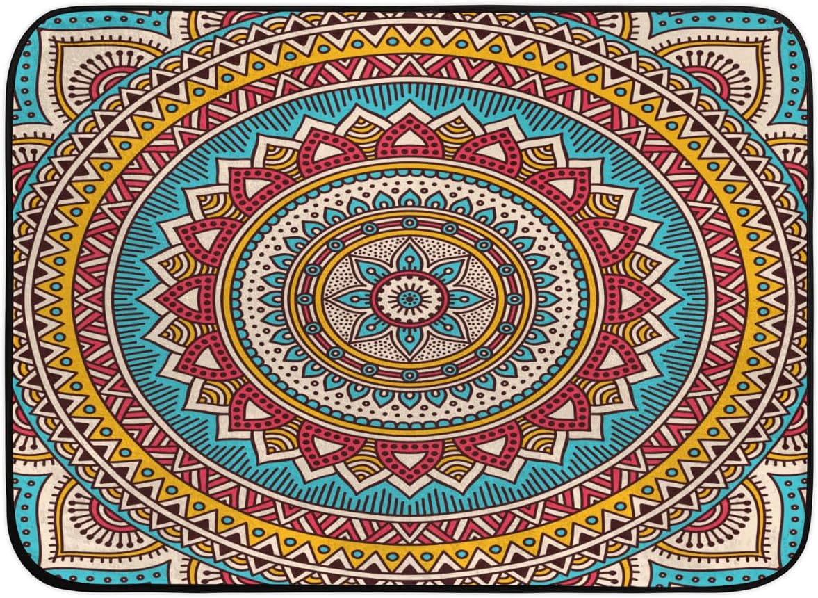 Bathroom Rug Mat 48”x72”/4’x6’, Non Slip Rug Pads for Hardwood Floors and Tiles, Reusable and Washable Tape for Area Rugs, Dual Sided Adhesive Gripper Keep Corners Flat